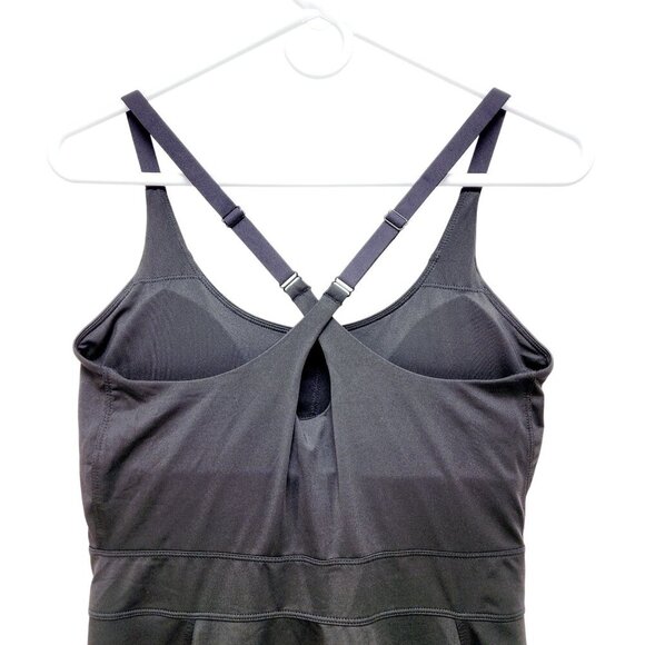 Black Crossback Athletic Tennis Dress With Adjustable Straps Flared Skirt Size S - Picture 7 of 12